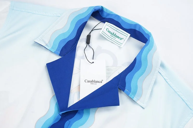 Casablanca 2023SS New Product Silk Short Sleeve Shirt