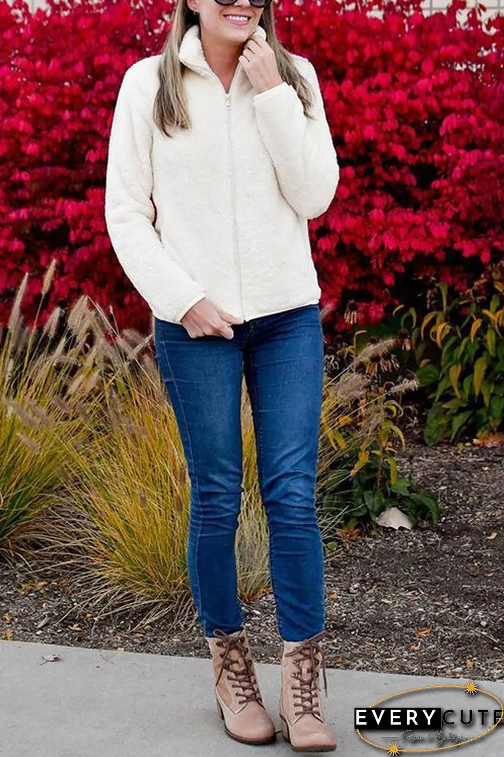 Classical Fluffy  Fleece Zipper Jackets
