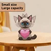 2D Flat DIY Cat Acrylic Shaking Head Diamond Painting Tabletop Ornaments Kit