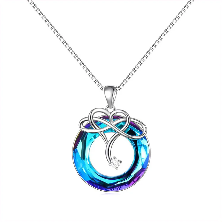 I Love You until Infinity Runs Out Crystal Infinity Necklace