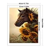 【Limited Stock Sale】Sunflower And Horse - 11CT Stamped Cross Stitch 40*50cm/15.75*19.69in