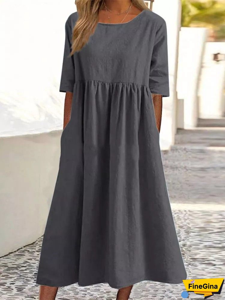 Casual Paneled Weaving Dress