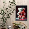 5D DIY Full Square Drill Diamond Painting Heart Bear Letter R Home Decor 35x45cm