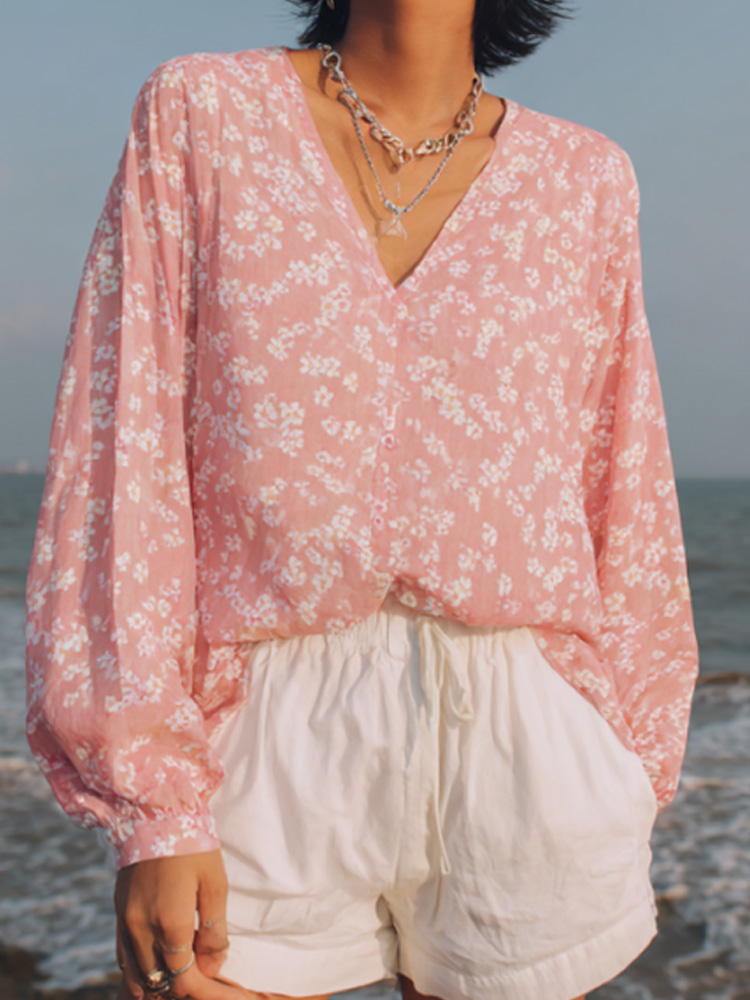 Japanese Traditional Sashiko Art Linen Blend Shirt artswardrobe