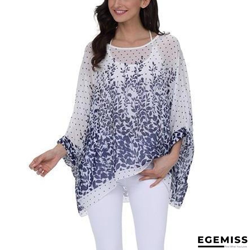 6XL Plus Size Women Batwing Sleeve Casual Chiffon Tops Blouses | EGEMISS