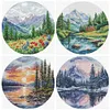 (Multi Style)Spring-Partial Embroidery 2 Strands 14CT Stamped Cross Stitch-33*33CM