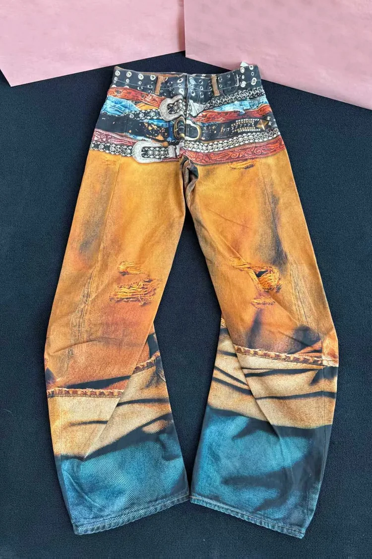 Vintage Washed High Street Pants