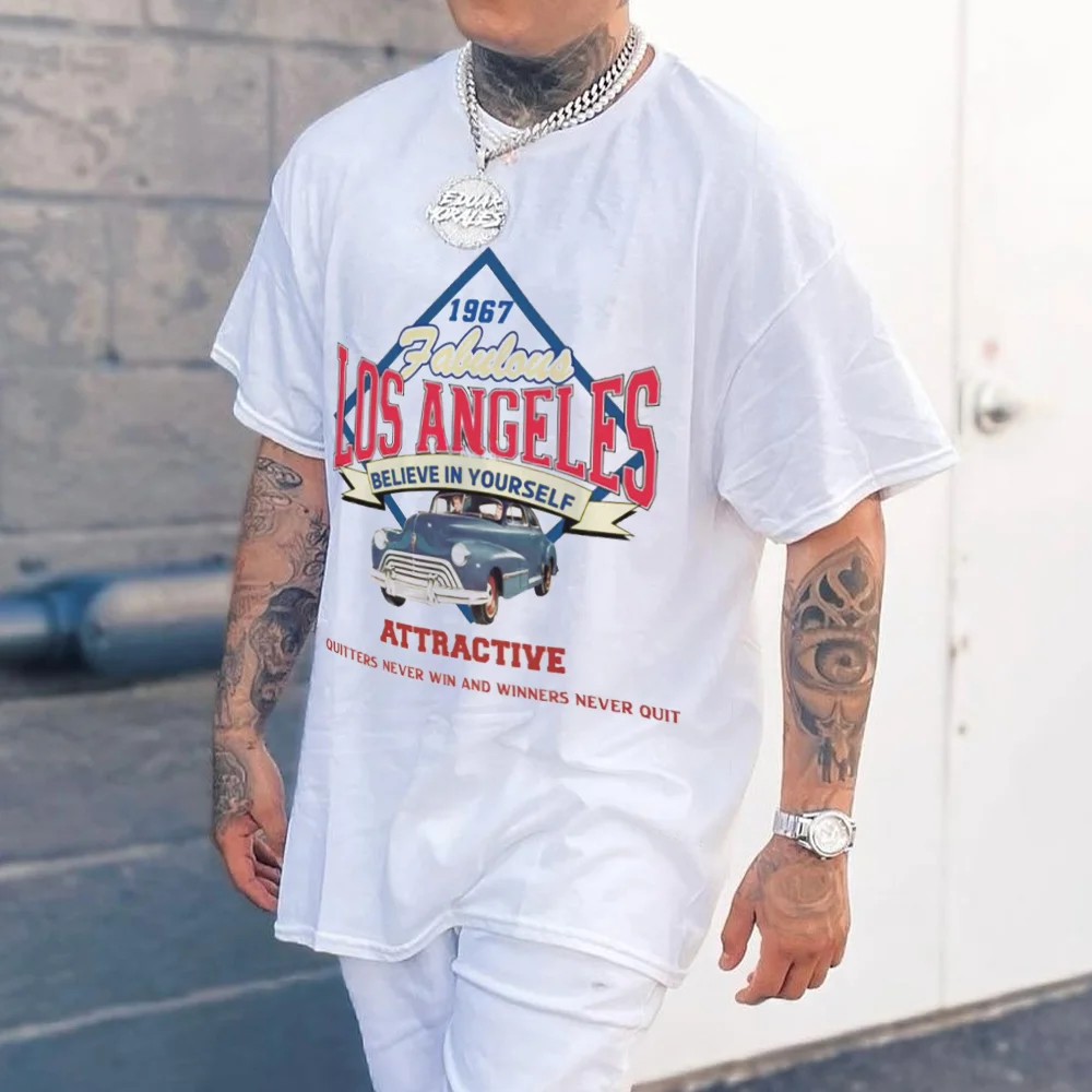 Men's Los Angeles 1967 Print Casual T-Shirt
