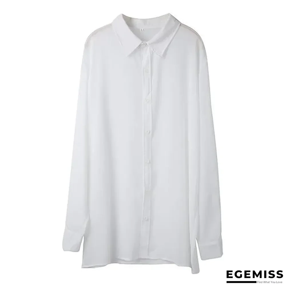 Men Casual V-NeckSolid Color Shirts | EGEMISS