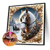 Diamond Painting-5D Full Round Drill Xmas Horse(40*40 CM)