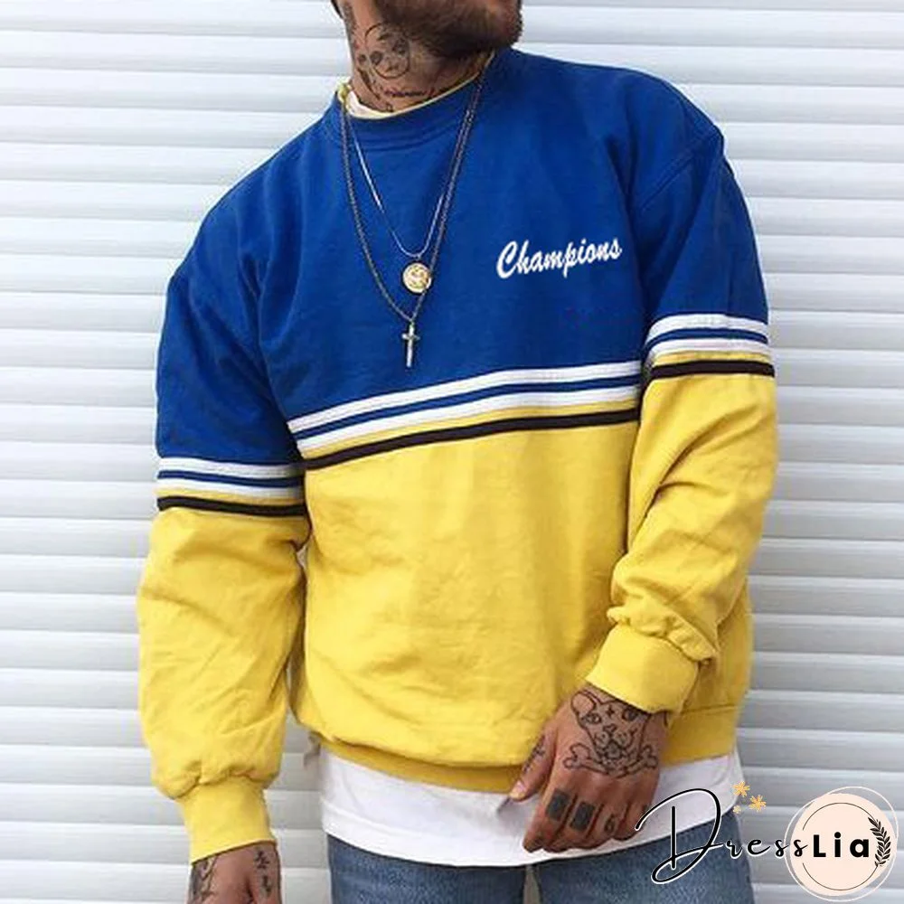 Champion Color Block Crew Neck Sweater