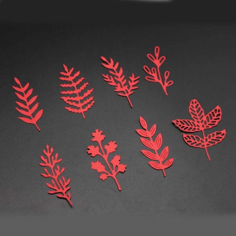 Flower Leaves Metal Cutting Dies Mold Leaf Set Cut Die Scrapbook Embossing Paper Craft Knife Mould Blade Punch Stencils Dies