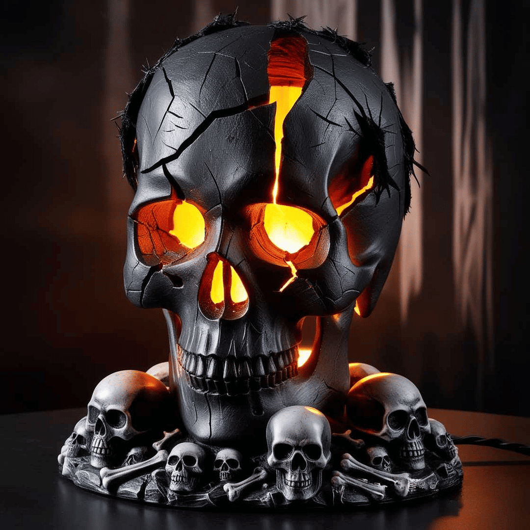Skull Flame Night Light