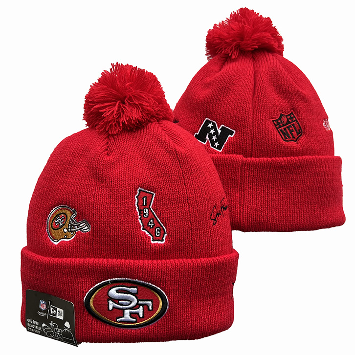 New Era Scarlet San Francisco Cuffed Knit Hat with Pom mysite