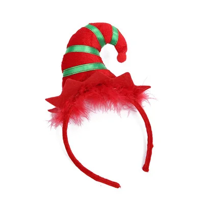 Ox horn feather hair hoop on Christmas day