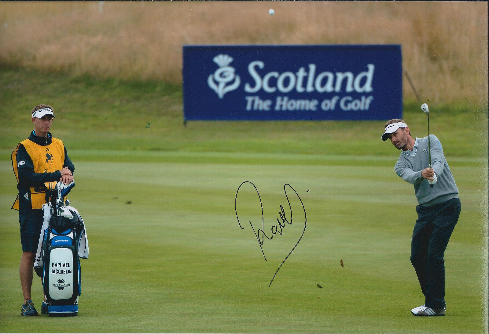 Raphael JACQUELIN SIGNED Autograph GOLF Photo Poster painting AFTAL COA Dunhill Links Winner