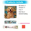 Golden Dog with Sunflowers Partial Drill Diamond Painting Kit 30x30cm Special Shaped Diamonds DIY Craft for Adults Beginners Home Decor