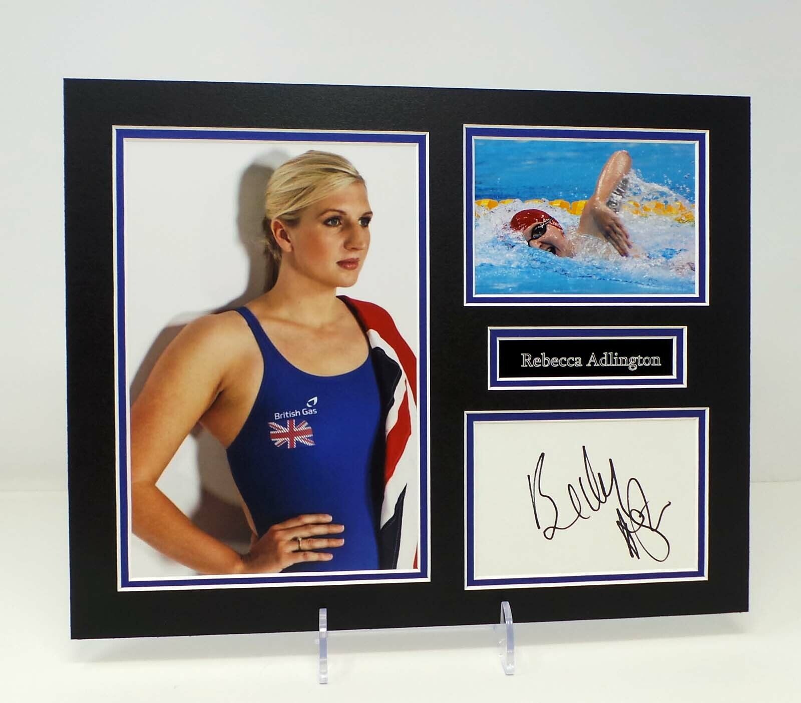 Rebecca ADLINGTON Signed Mounted Photo Poster painting Display 3 AFTAL RD COA Olympic Swimmer