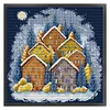 Winter Color House - 14CT Stamped Cross Stitch 33*33cm/12.99*12.99in