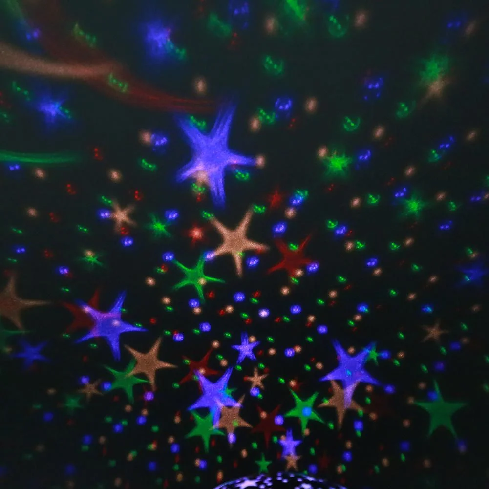 Rotating Projector Starry Night Lamp Projection LED Lights Xmas Gift(Blue)