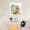 Fox Wearing Scarf-14CT Stamped Cross Stitch 21*21cm/8.27*8.27in tapestrymarket