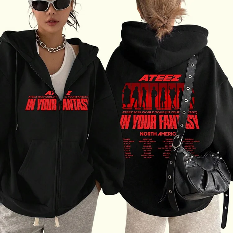 2025 ATEEZ In Your Fantasy North America Zip Up Hoodie officialateezshop