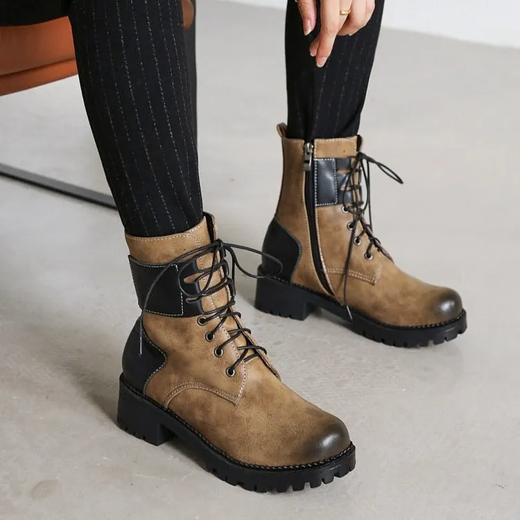 Women's Leather Boots - Black - Steampunk