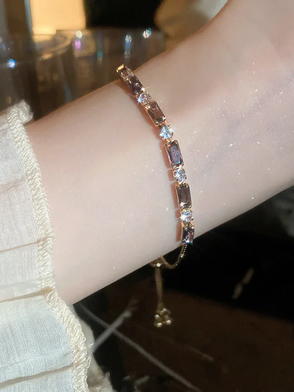 Shiny Rhine Stones Geometric Adjustable Bracelet Accessories