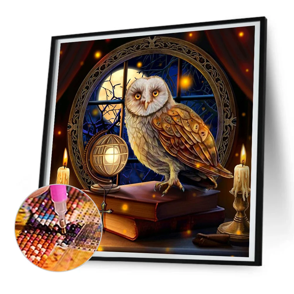 Diamond Painting - Full Round Drill - Owl(Canvas|30*30cm)