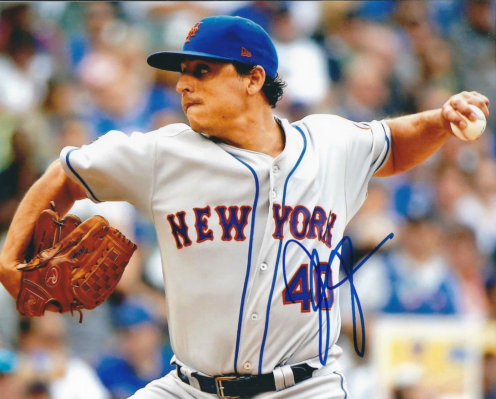 Signed 8x10 JASON VARGAS New York Mets Autographed Photo Poster painting - COA