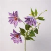 Real Touch 3 Heads Clematis Luxe Artificial Flower