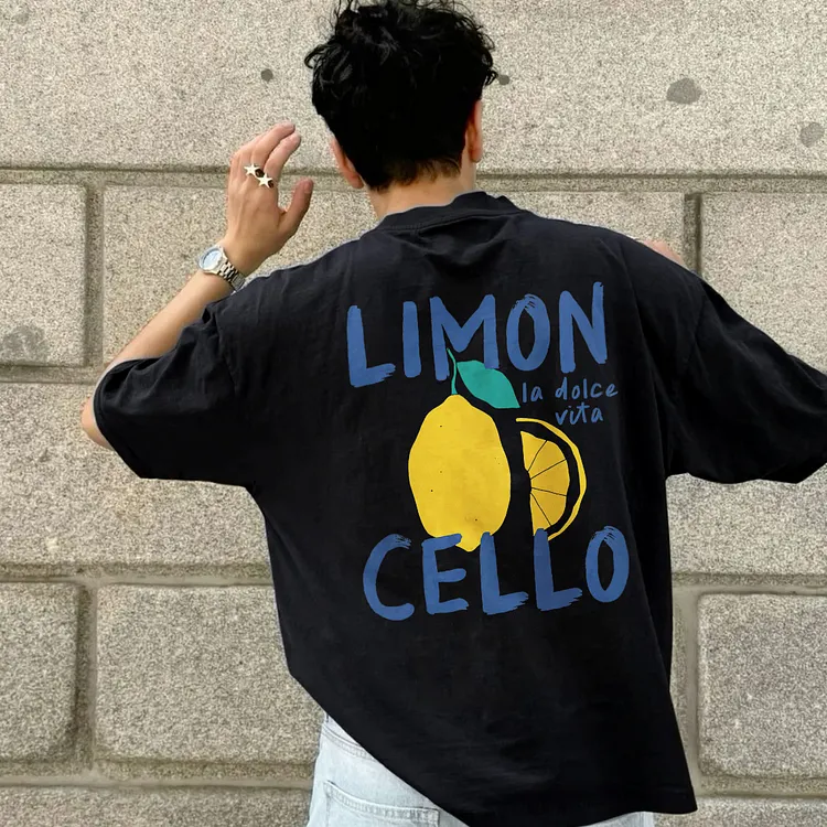 Limon La Dolce Vita Cello Printed Men's T-shirt