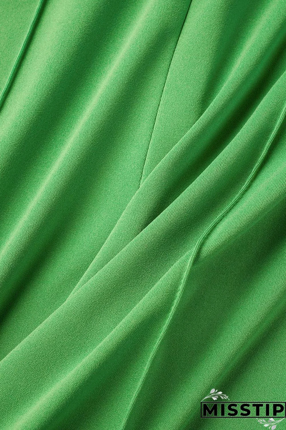 Green Casual Solid Vests Pants U Neck Sleeveless Two Pieces