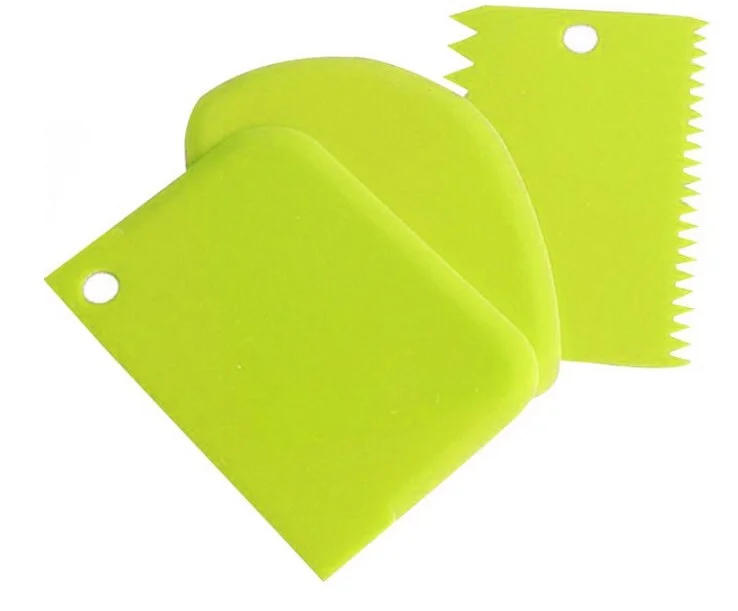 2020 New 3pcs/set Plastic Dough Fondant  Cake Decorating Baking Tool Pastry Tools Smooth Jagged Edge Spatulas Cutters