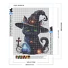 (40*50cm)Halloween Cat - Full Round Drill Diamond Painting