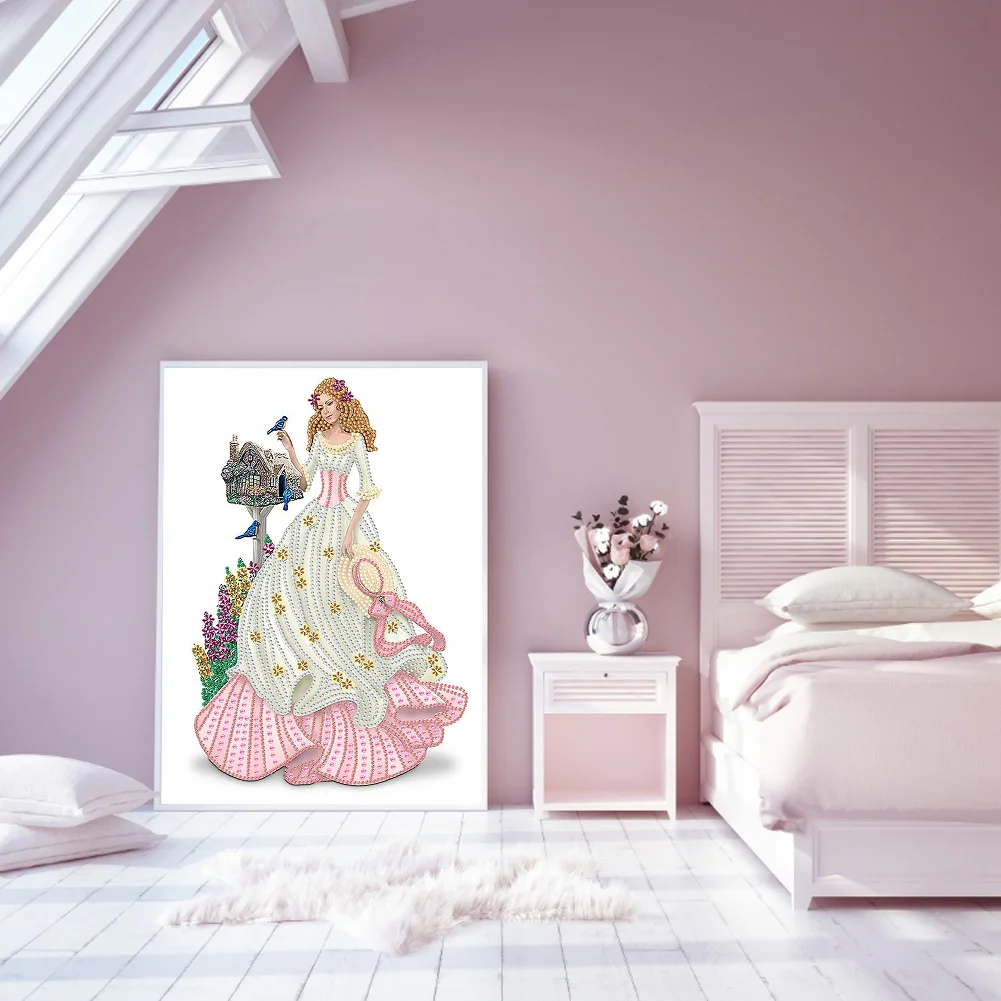 Diamond Painting - Partial Special Shaped Drill - Lady(30*40cm)