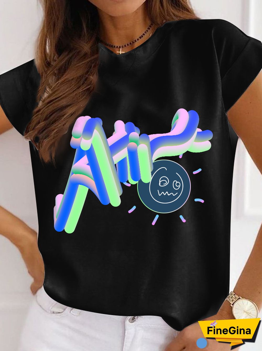 Gothic T-shirt For Women Streetwear Funny Print Hip Hop Short Sleeve T Shirt Harajuku Priority Money Printed Polyester Top Black