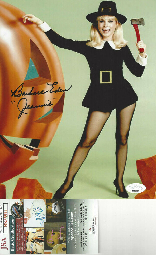 Barbara Eden I Dream of Jeannie autographed 8x10 sexy halloween color Photo Poster painting JSA