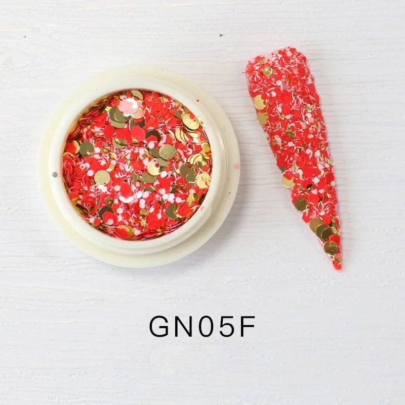 iridescent Flakes Gold Pink White Flakes Slices Chrome Pigment Dust Nail Powder Glitter Sequins Nail Art Decoration Manicures-Nail Inspo