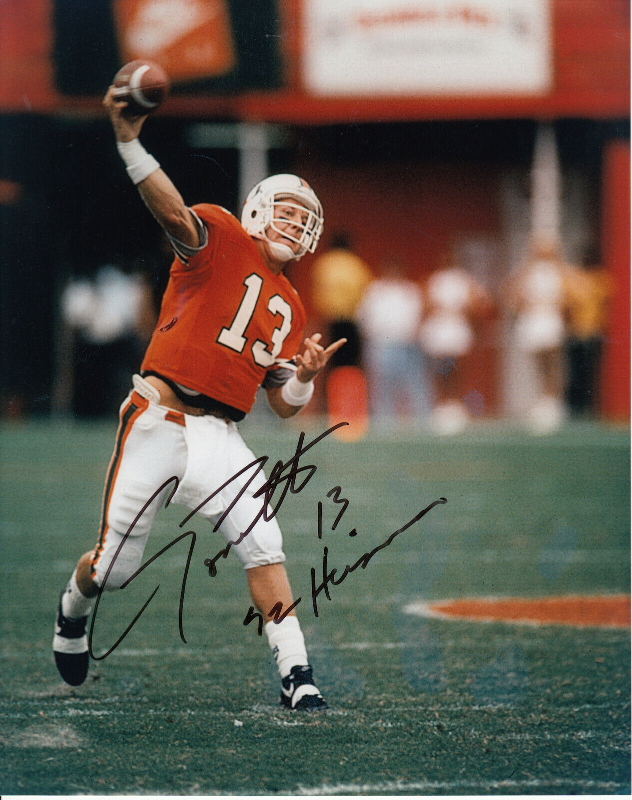 Gino Torretta #0 8x10 Signed Photo Poster painting w/ COA Miami Hurricanes 032419