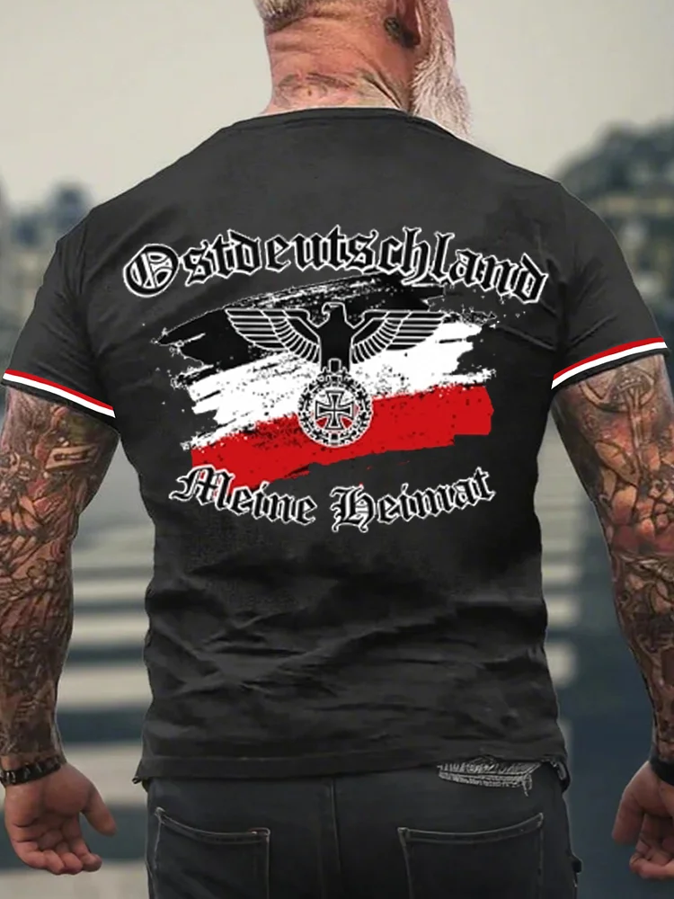 Bedrucktes Kurzarm-T-Shirt für Männer in Ost deutschland