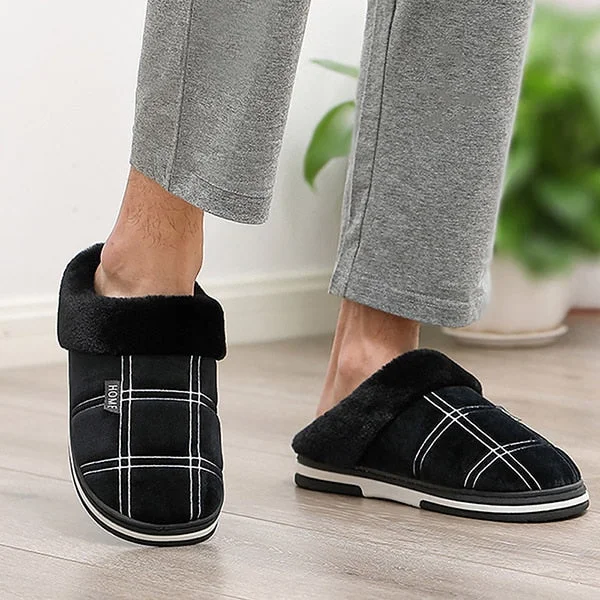 Men's shoes Home slippers Large Size 45-50 Adult slipper plush Winter Gingham Male Indoor slippers for men Factory Outlets House
