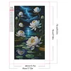 >SALE<5D DIY Full Round Drill Partial AB Diamond Painting Lotus Pond Decor 45x75cm