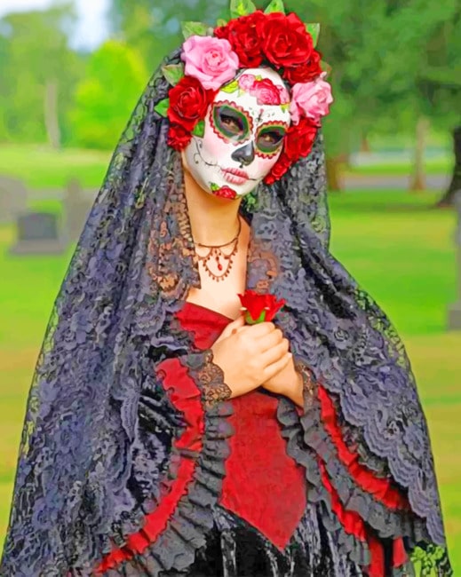 

Sugar Skull Gothic Woman – Women Paint By Numbers - 40*50CM, 501 Original