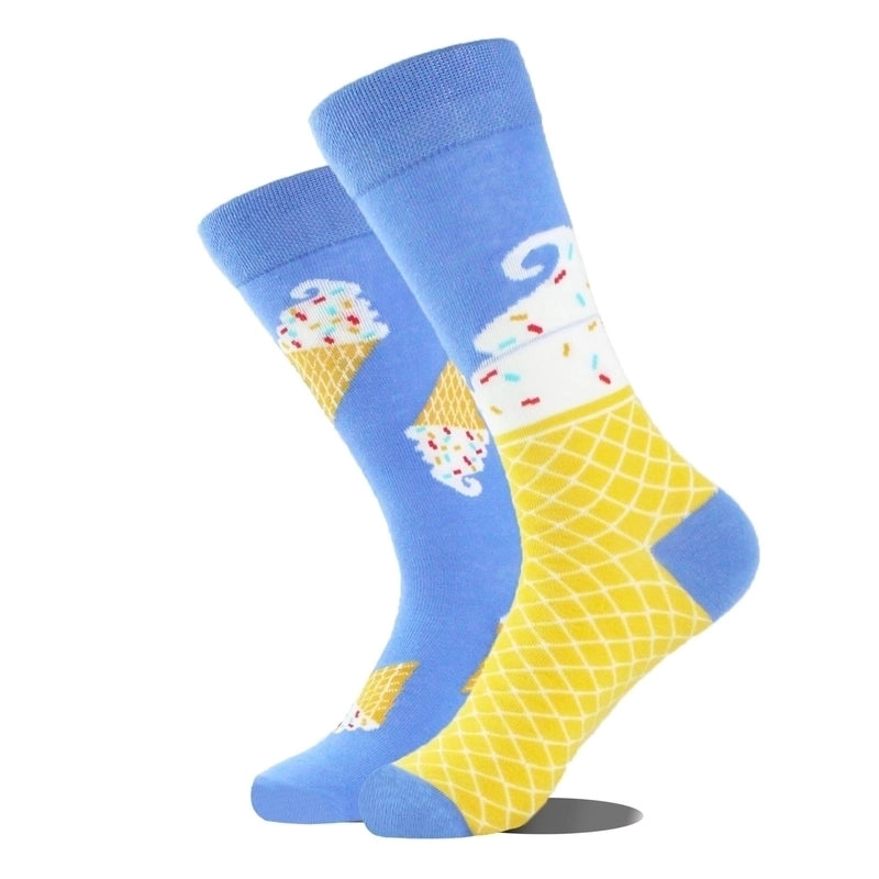 Commute Geometric Animal Abstract Cotton Crew Socks A Pair