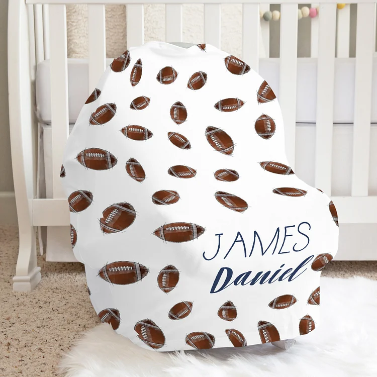 Personalized Sports Baby Car Seat Canopy| Canopyl32