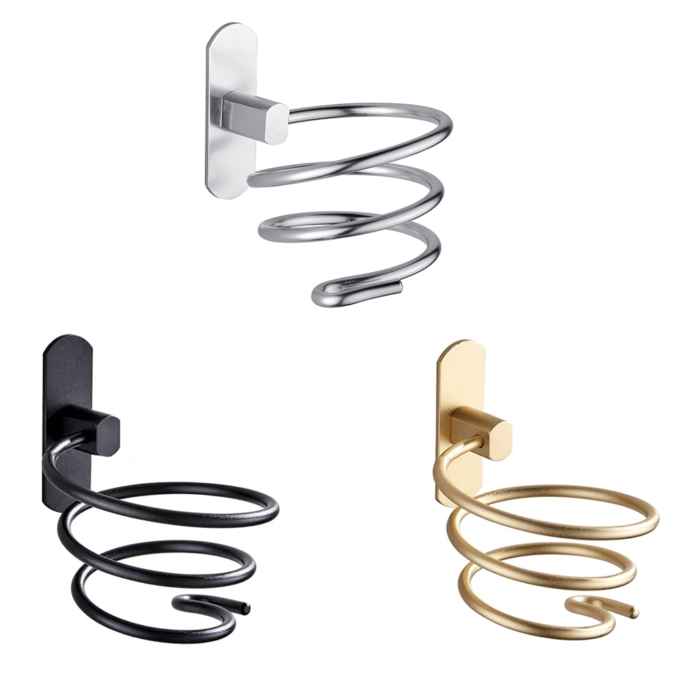 

Space Aluminum Bathroom Hairdryer Holder Wall Shelf Storage Rack Organizer, Gold, 501 Original