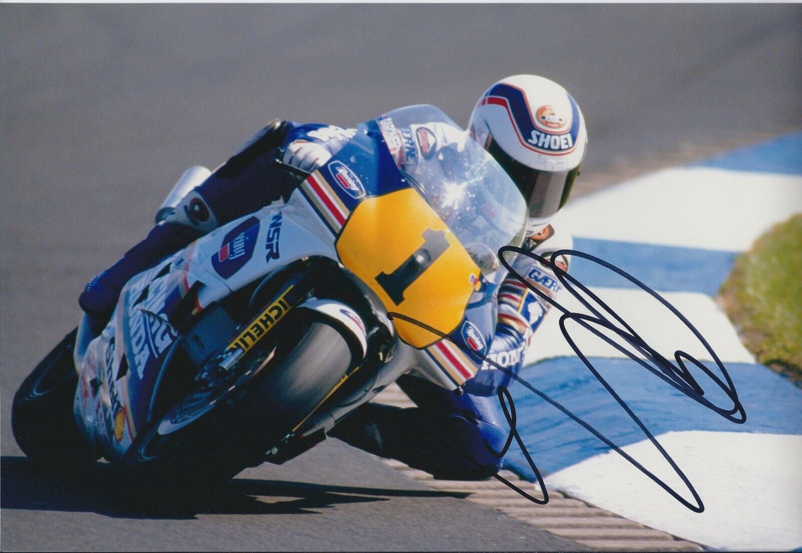 Wayne GARDNER 12x8 SIGNED HONDA Rider Photo Poster painting Autograph AFTAL COA Donnington Park