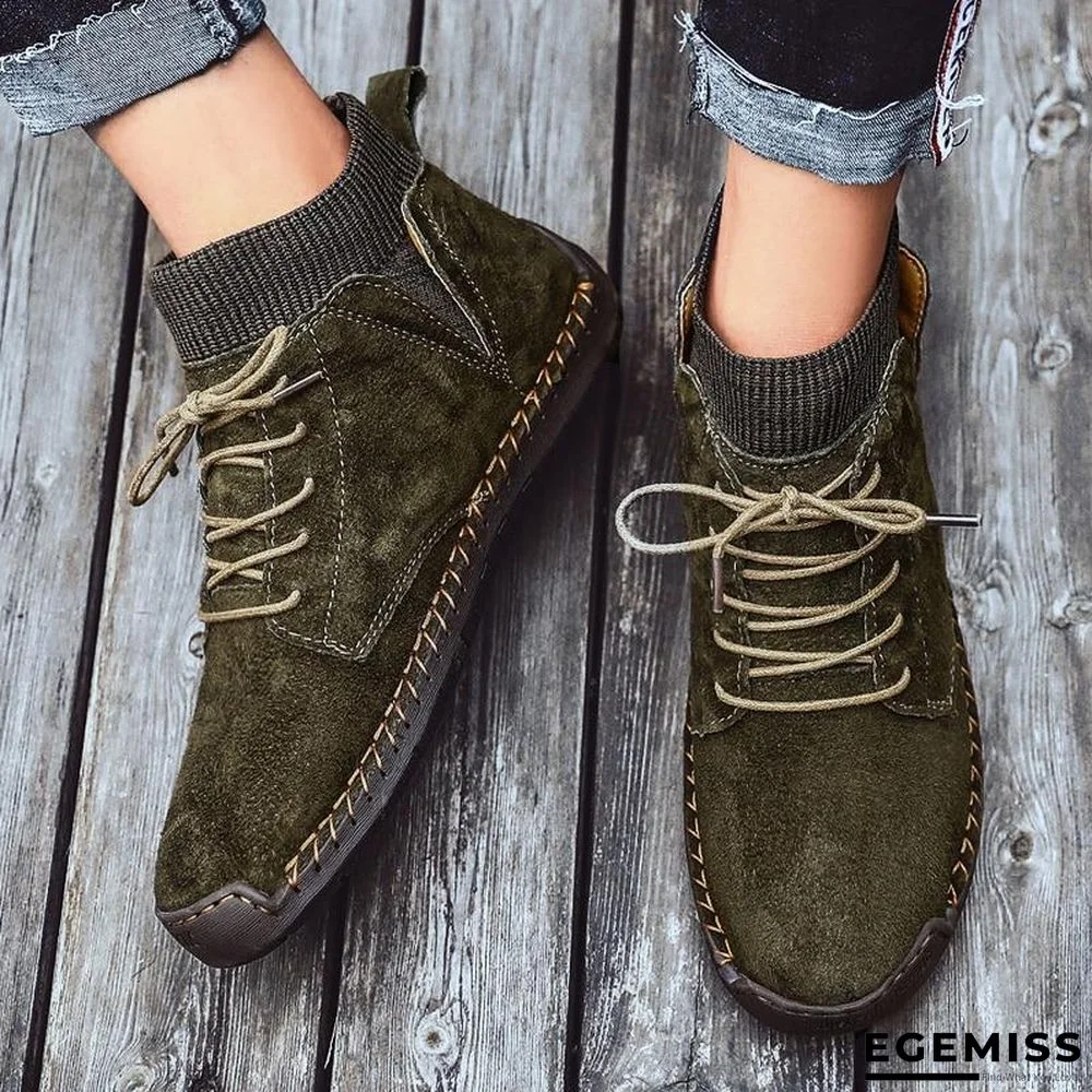 Men Casual Shoes High Top Boots Shoes Fashion Outdoor Army Travel Botas Hombre Sock Man Brithsh Sneaker | EGEMISS