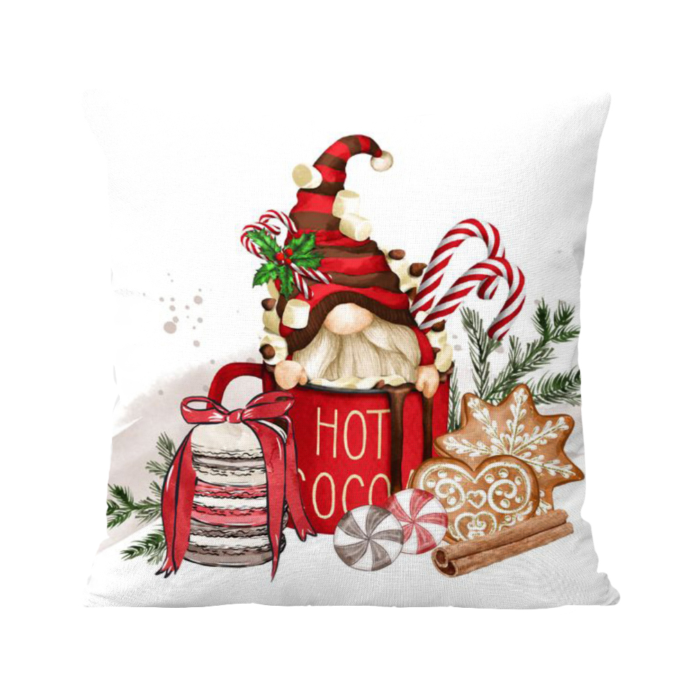 Christmas Goblin Pillowcase Pillow Cover 11CT Pre-stamped Canvas(45*45cm) Cross Stitch